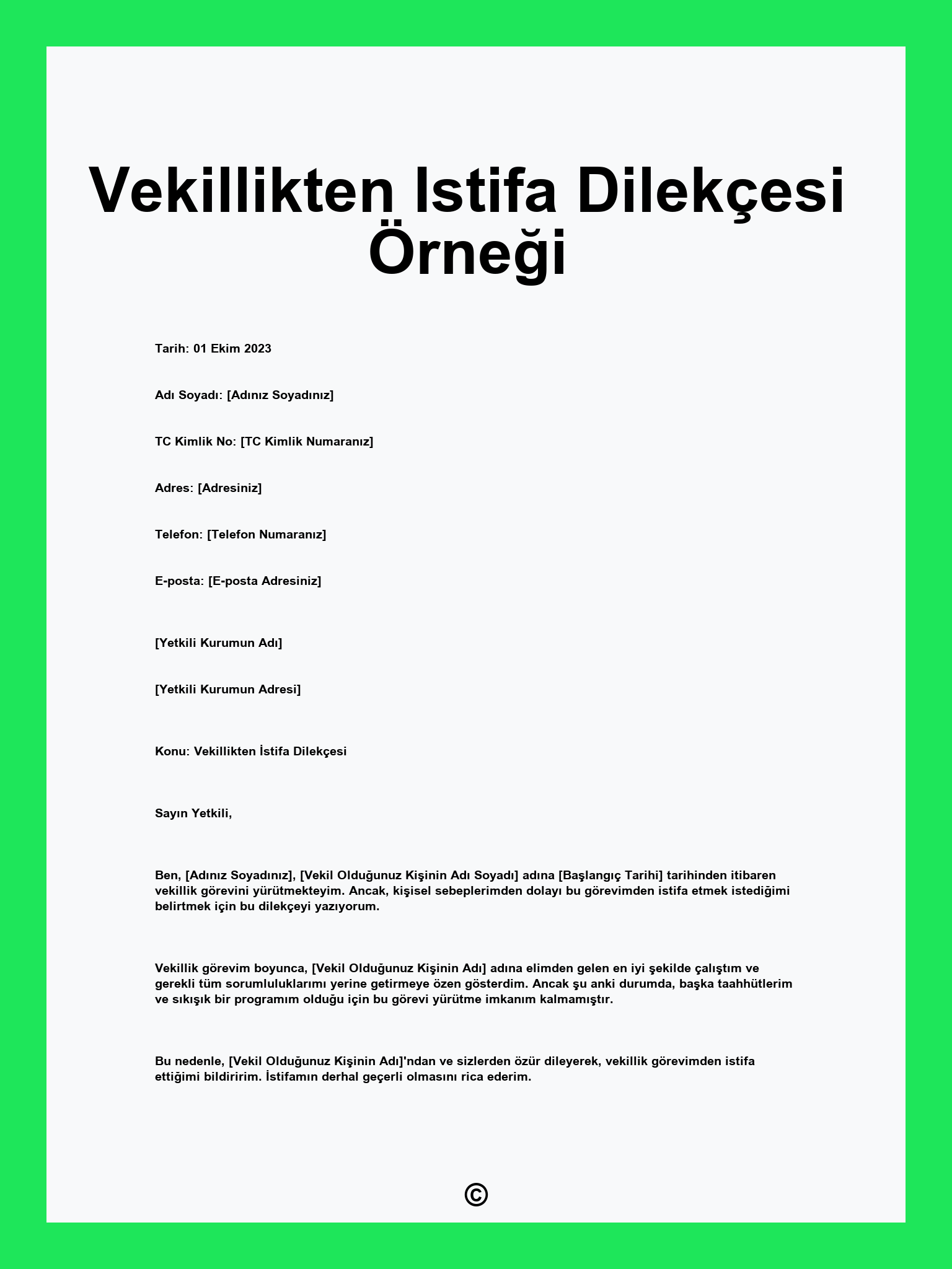 Vekillikten Istifa Dilek esi rne i vekillikten-istifa-dilek-esi-rne-i